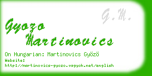 gyozo martinovics business card